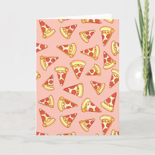 Pepperoni Pizza Dessin Motif Carte de voeux