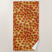 Pepperoni Pizza en Kaaskeuken Strandlaken (Voorkant)