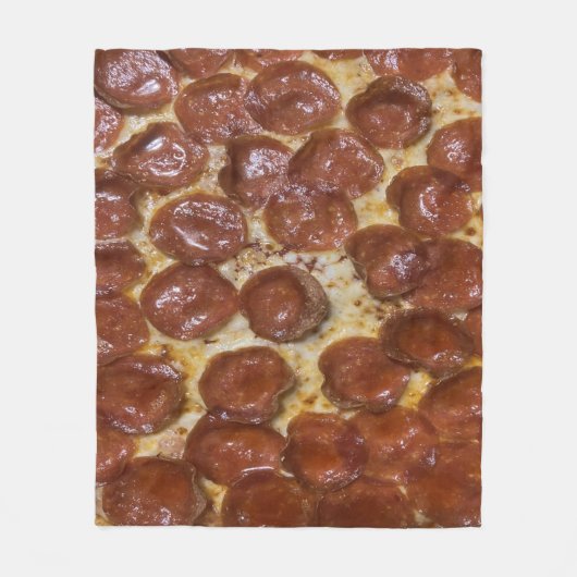 Pepperoni Pizza Fleece Deken (Voorkant)
