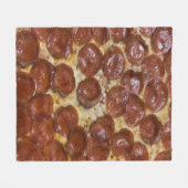 Pepperoni Pizza Fleece Deken (Voorkant (Horizontaal))