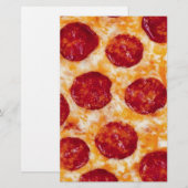 Pepperoni Pizza Hot en Yummy! Briefpapier (Voorkant / Achterkant)