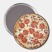Pepperoni Pizza Koelkast Magneet (Voorkant / Achterkant)