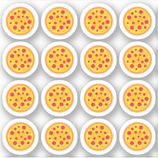 Pepperoni Pizza Night Fastfood Neem de planner mee Sticker (Voorkant)