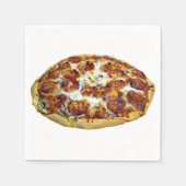 "Pepperoni Pizza" ontwerp papieren servetten (Voorkant)