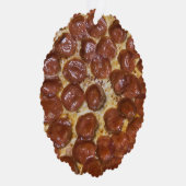 Pepperoni Pizza Ornament Kaart (Rechts)