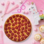 Pepperoni Pizza  Papieren Bordje (Feest)