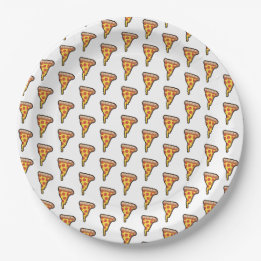 Pepperoni Pizza Party Slice W Papieren Bordje