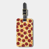 Pepperoni Pizza Patroon Bagagelabel (Voorkant verticaal)