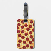 Pepperoni Pizza Patroon Bagagelabel (Achterkant verticaal)