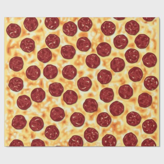 Pepperoni Pizza Pattern Cadeaupapier (Vlak)