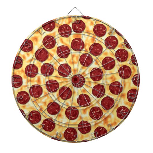 Pepperoni Pizza Pattern Dartbord (Voorkant)