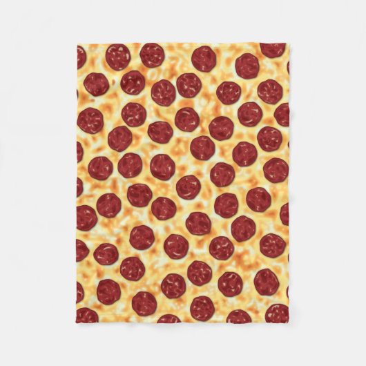 Pepperoni Pizza Pattern Fleece Deken (Voorkant)