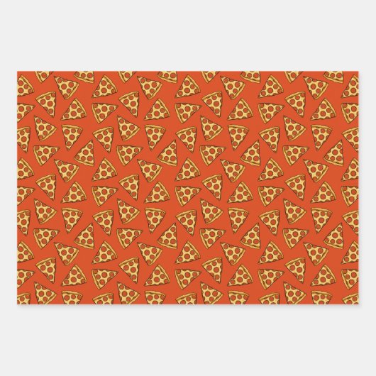 Pepperoni Pizza Pattern Inpakpapier Vel (Voorkant 3)