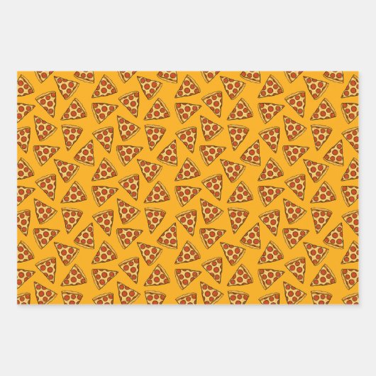 Pepperoni Pizza Pattern Inpakpapier Vel (Voorkant)