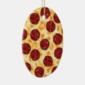 Pepperoni Pizza Pattern Keramisch Ornament (Rechts)