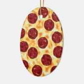 Pepperoni Pizza Pattern Keramisch Ornament (Links)