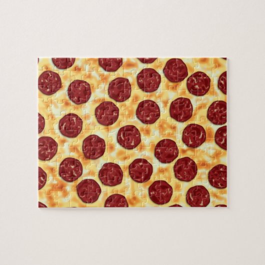 Pepperoni Pizza Pattern Legpuzzel (Horizontaal)