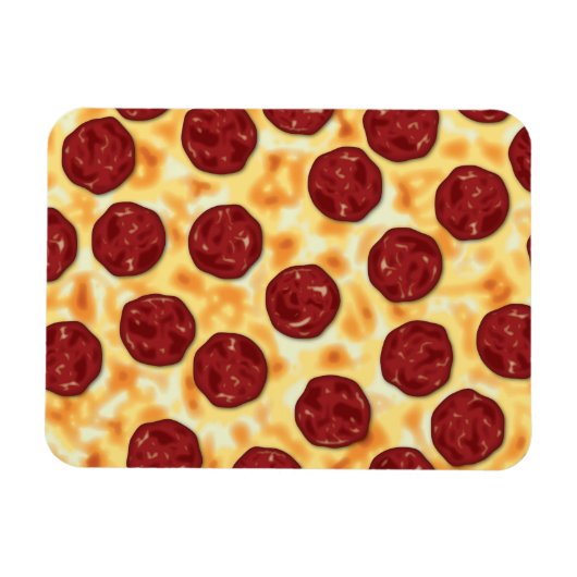 Pepperoni Pizza Pattern Magneet (Horizontaal)