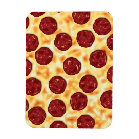 Pepperoni Pizza Pattern Magneet (Verticaal)