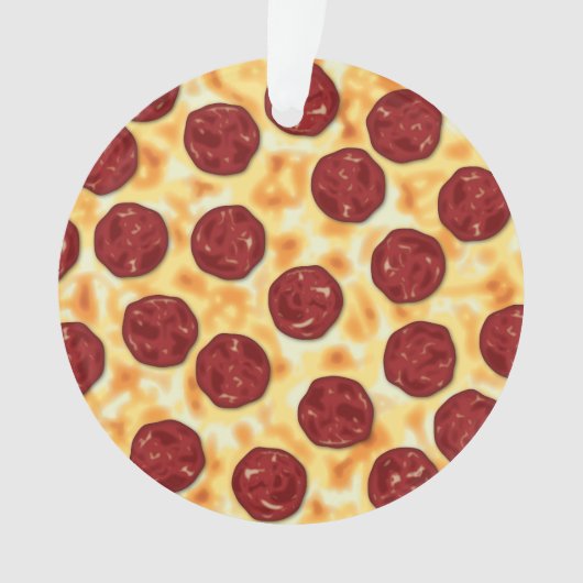 Pepperoni Pizza Pattern Ornament (voorkant)