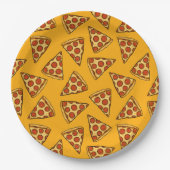 Pepperoni Pizza Pattern Papieren Bordje (Voorkant)