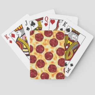 Pepperoni Pizza Pattern Pokerkaarten