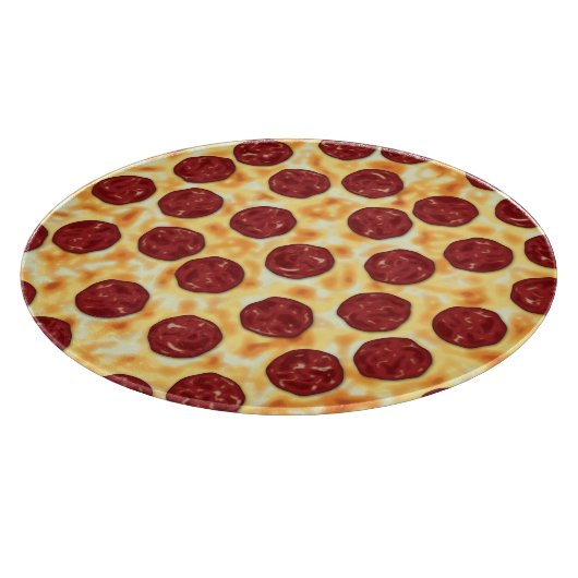 Pepperoni Pizza Pattern Snijplank (Hoek)