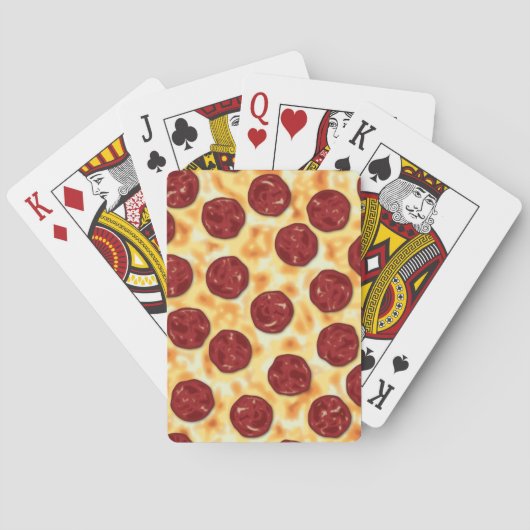 Pepperoni Pizza Pattern Speelkaarten (Achterkant)