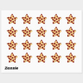 Pepperoni Pizza Pattern Ster Sticker (Vel)
