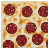 Pepperoni Pizza Pattern Stof (Close Up)
