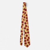 Pepperoni Pizza Pattern Stropdas (Achterkant)