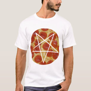 pepperoni pizza pentagram t-shirt