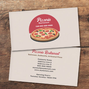 Pepperoni Pizza - Pizzeria Restaurant Visitekaartje