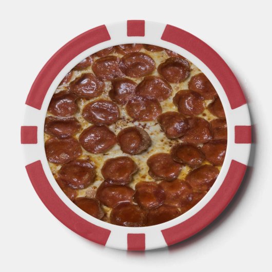 Pepperoni Pizza Poker Chips (Voorkant)