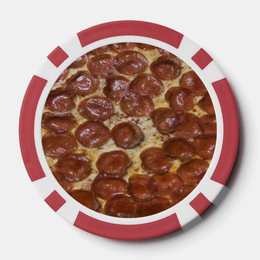 Pepperoni Pizza Poker Chips (Achterkant)