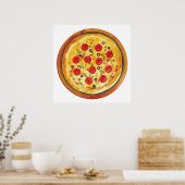 Pepperoni Pizza Poster (Keuken)