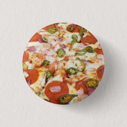 Pepperoni Pizza Ronde Button 3,2 Cm (Voorkant)