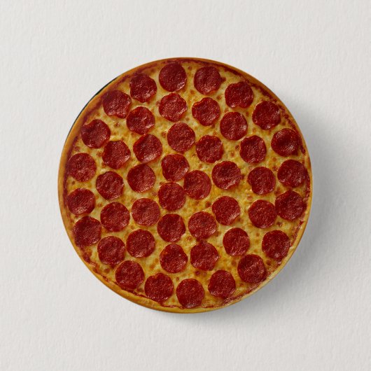 PEPPERONI PIZZA RONDE BUTTON 5,7 CM (Voorkant)
