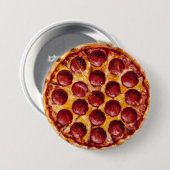 Pepperoni Pizza Ronde Button 7,6 Cm (Voorkant /achterkant)