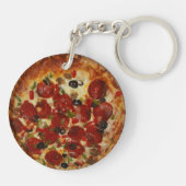 Pepperoni Pizza Sleutelhanger (Achterkant)