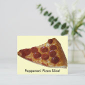 Pepperoni Pizza Slice Briefkaart (Staand voorkant)