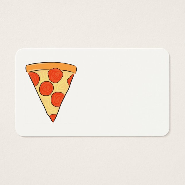 Pepperoni Pizza Slice Classic New York stijl Pizza Visitekaartjes (Voorkant)