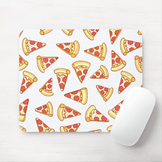 Pepperoni Pizza Slice Drawing Pattern Muismat (Met muis)