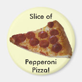 Pepperoni Pizza Slice Magnet Magneet (Voorkant)