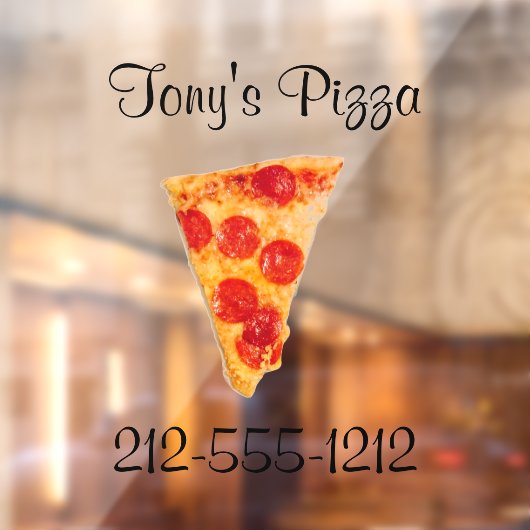 Pepperoni Pizza Slice Raamsticker (Vel 2)