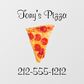 Pepperoni Pizza Slice Raamsticker (Vel)