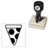 Pepperoni Pizza Slice Rubberstempel (Gestempeld)