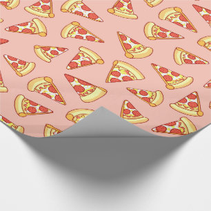 Pepperoni Pizza Slice Teken Pattern Gift Wrap Cadeaupapier