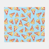 Pepperoni Pizza Slice Tting Pattern Blanket Fleece Deken (Voorkant (Horizontaal))