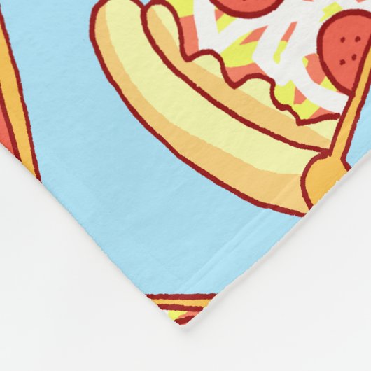 Pepperoni Pizza Slice Tting Pattern Blanket Fleece Deken (Hoek)